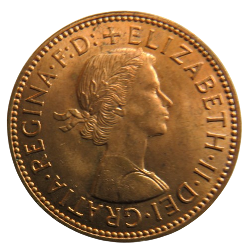 1959 Queen Elizabeth II Halfpenny Coin In High Grade - Great Britain
