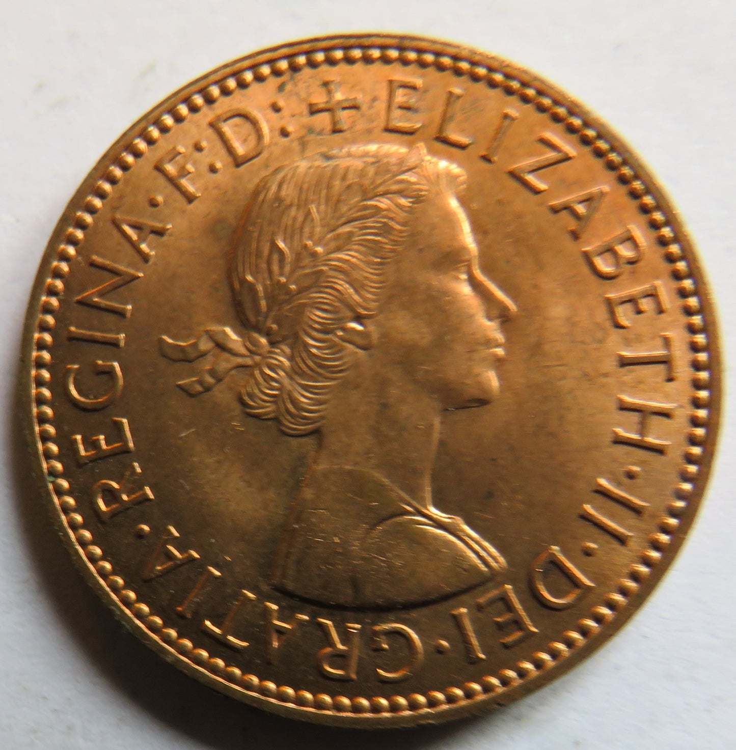 1959 Queen Elizabeth II Halfpenny Coin In High Grade - Great Britain