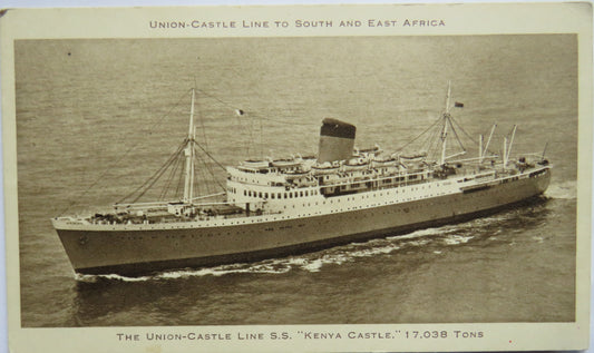 Vintage Postcard of The Union Castle Line S.S. "Kenya Castle"
