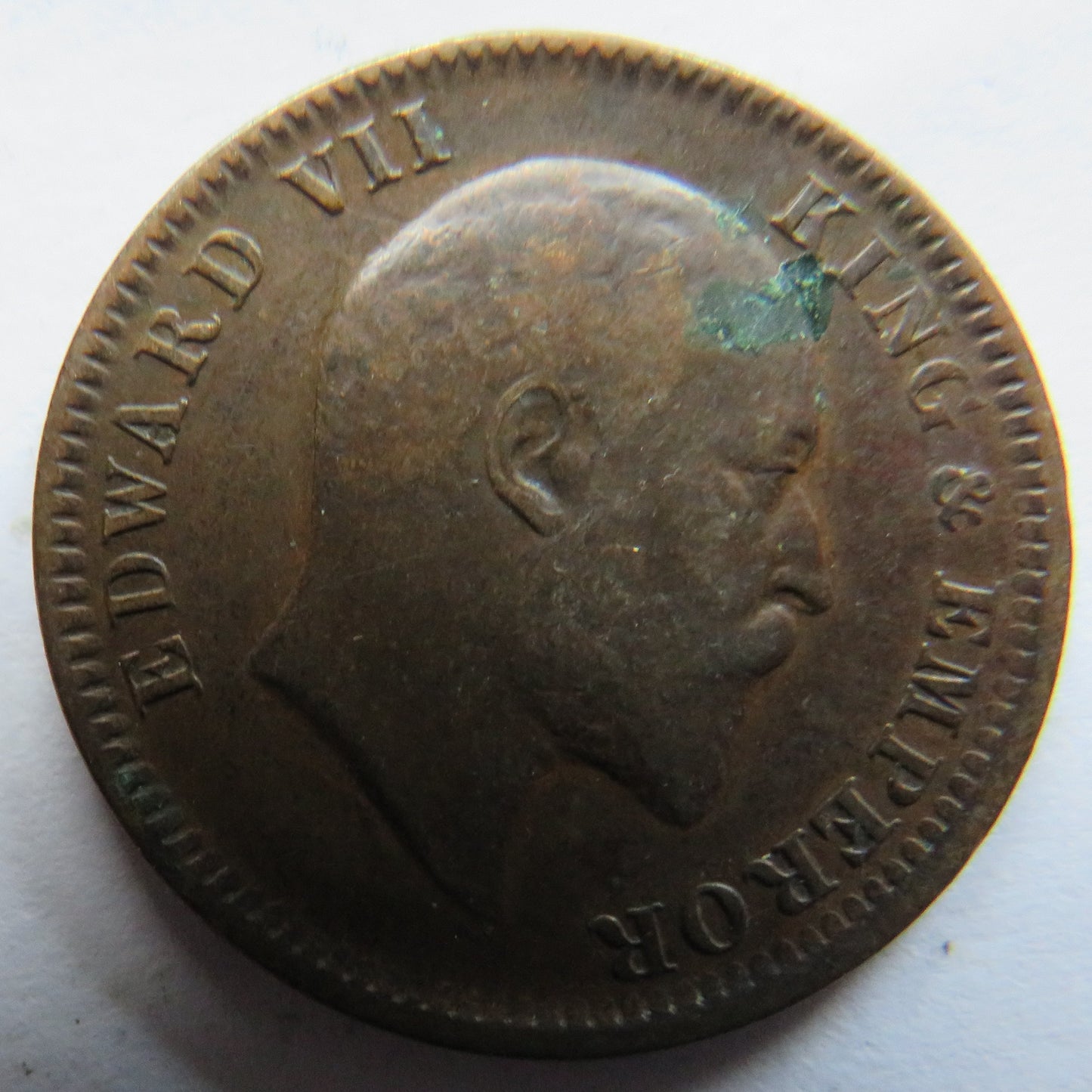 1908 King Edward VII India 1/4 Quarter Anna Coin