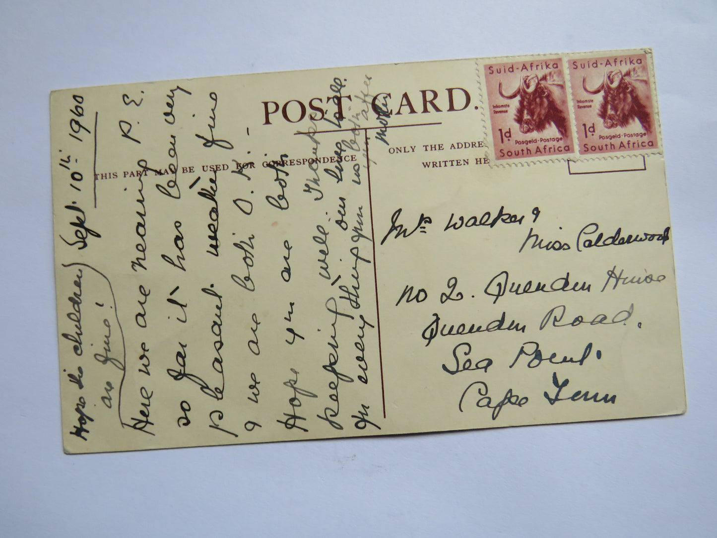 Vintage Postcard of The Union Castle Royal Mail Motor Vessel "Stirling Castle"