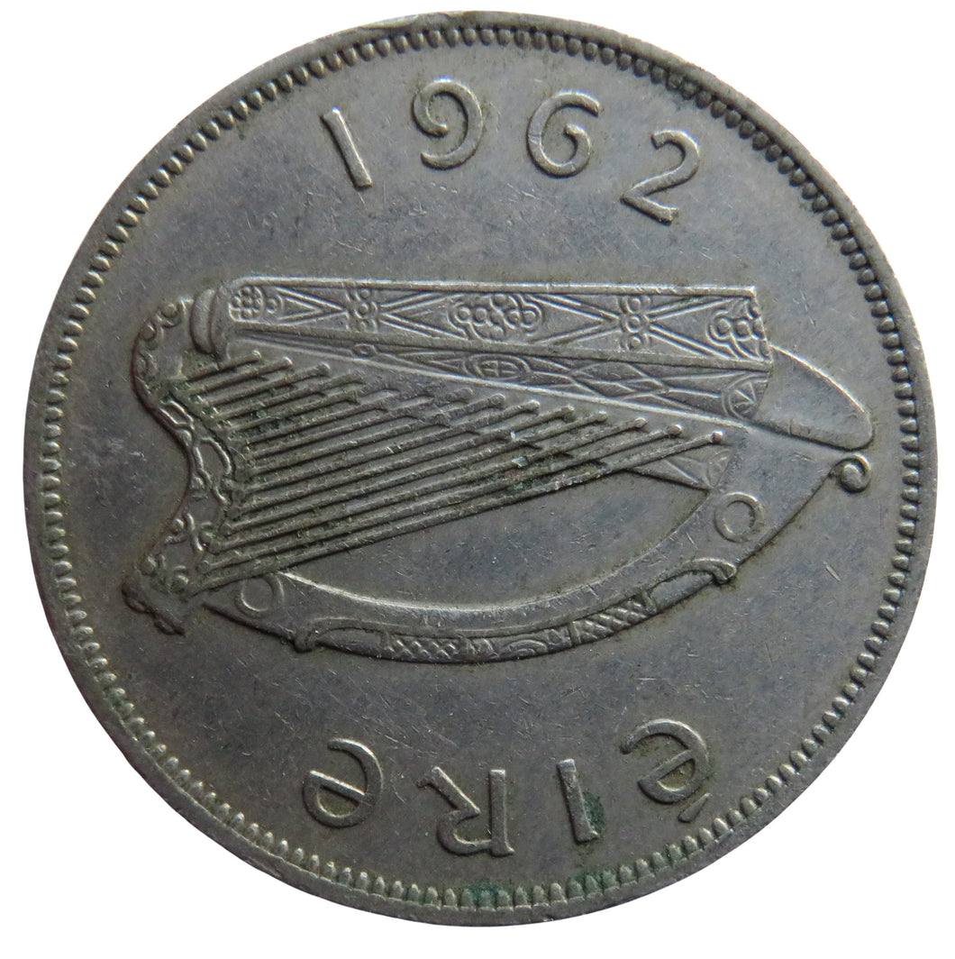 1962 Ireland Eire Halfcrown Coin