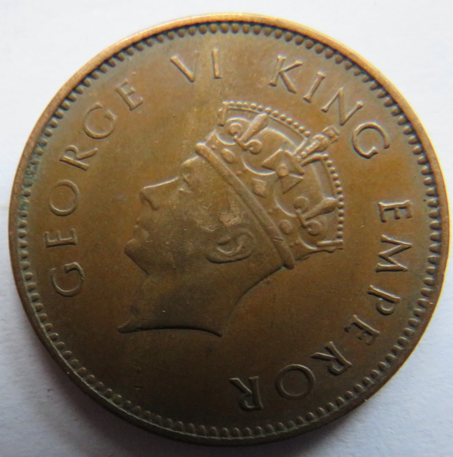 1938 King George VI India 1/4 Quarter Anna Coin
