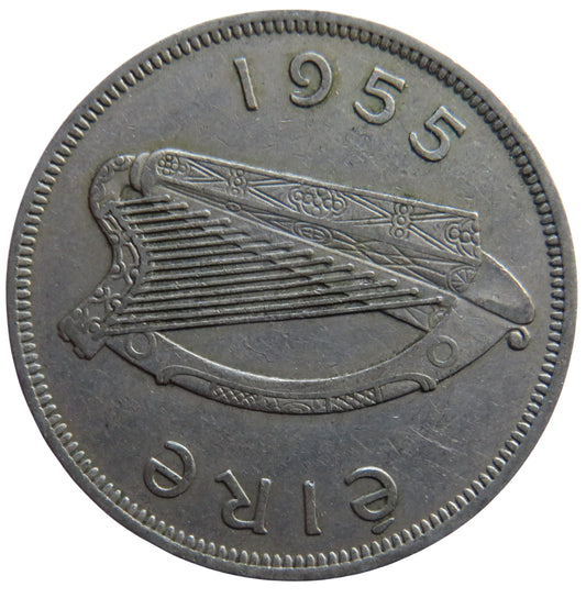1955 Ireland Eire Halfcrown Coin