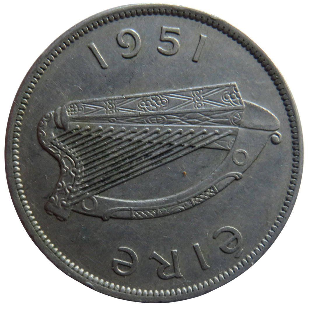 1951 Ireland Eire Halfcrown Coin