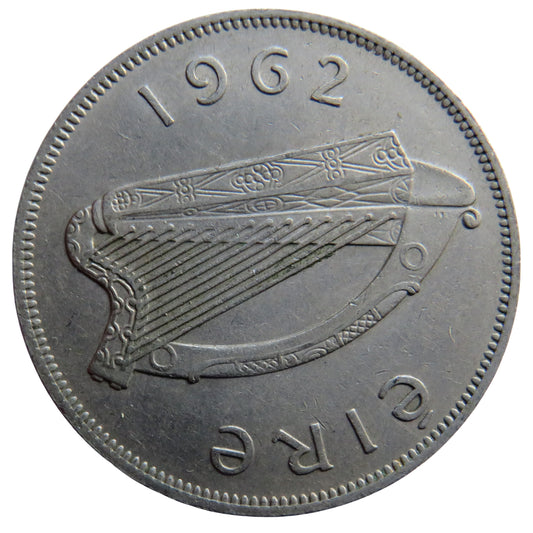1962 Ireland Eire Halfcrown Coin
