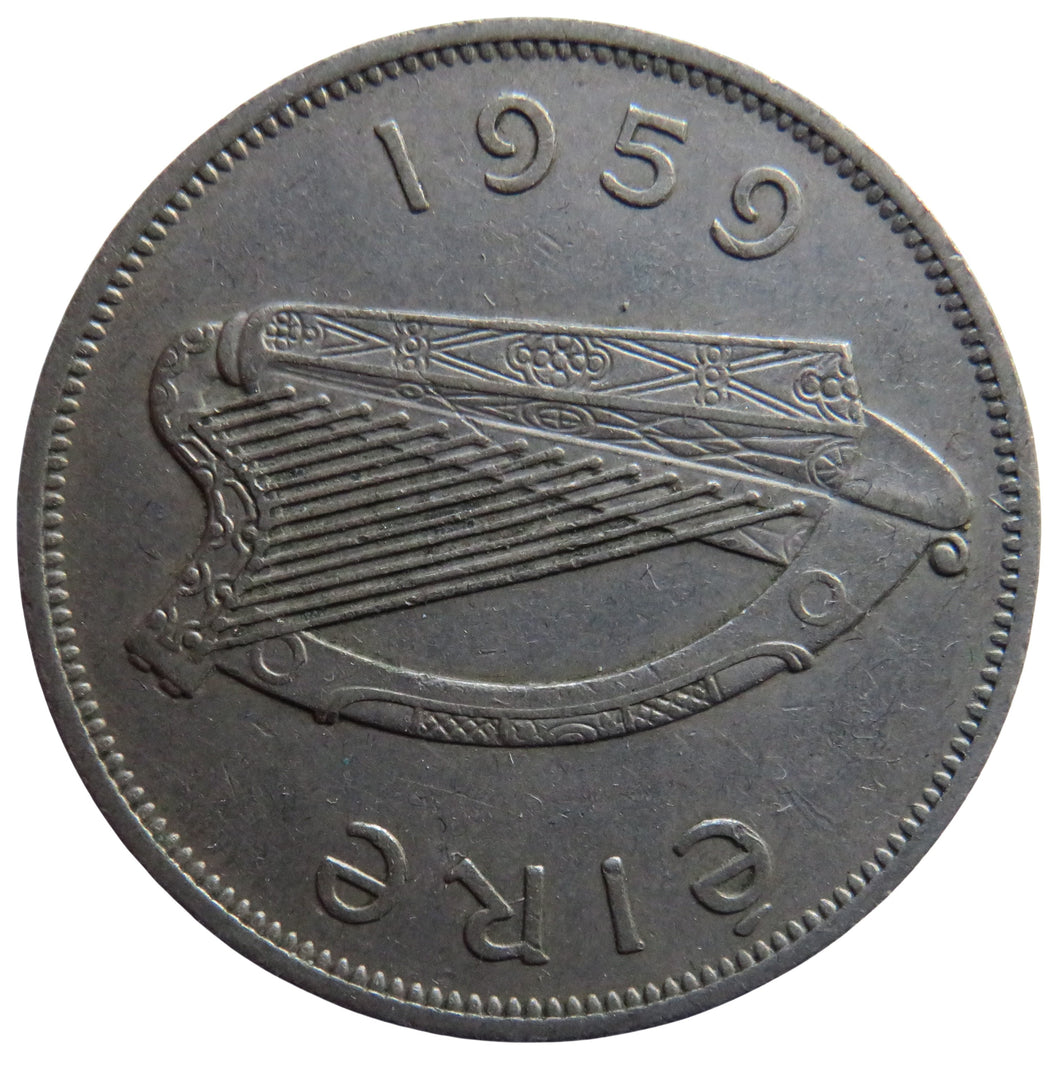 1959 Ireland Eire Halfcrown Coin