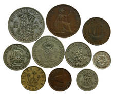 Load image into Gallery viewer, 1940 King George VI 10 Coin Year Set Halfcrown - Farthing Great Britain
