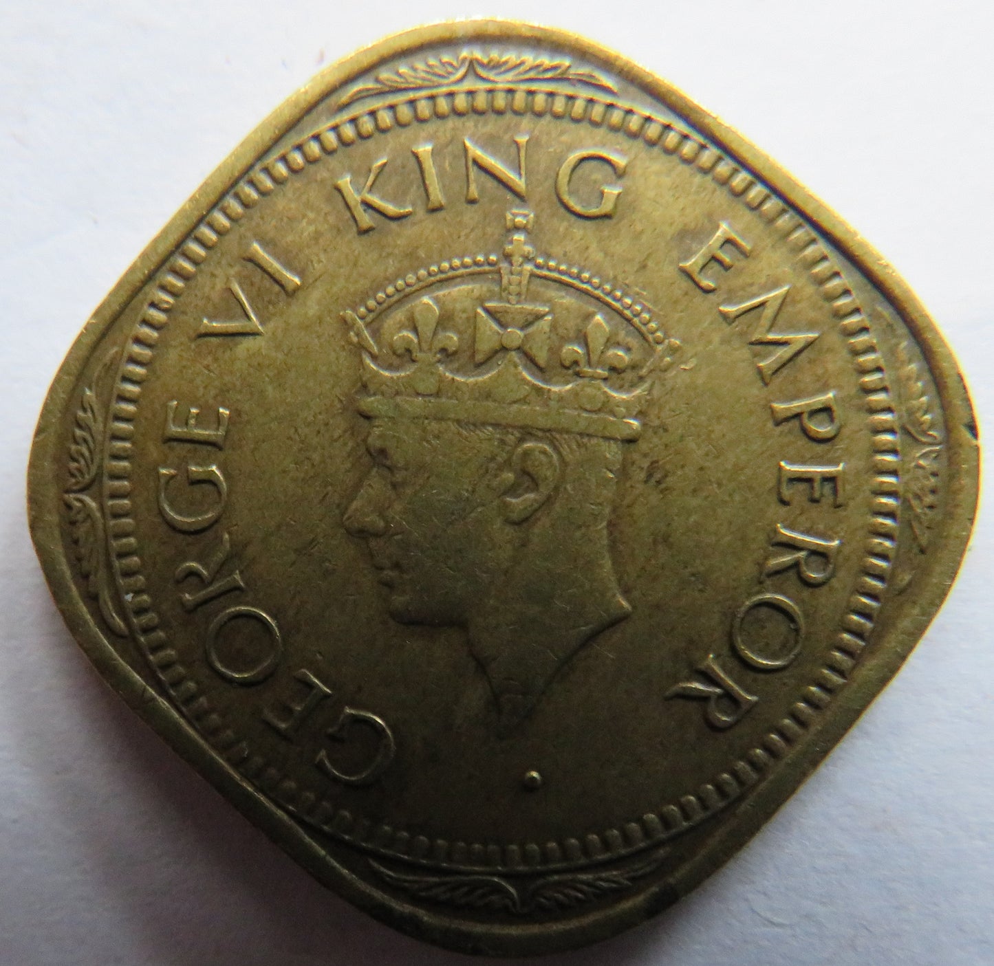 1944 King George VI India 2 Annas Coin