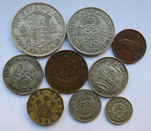 Load image into Gallery viewer, 1941 King George VI 9 Coin Year Set Halfcrown - Farthing Great Britain
