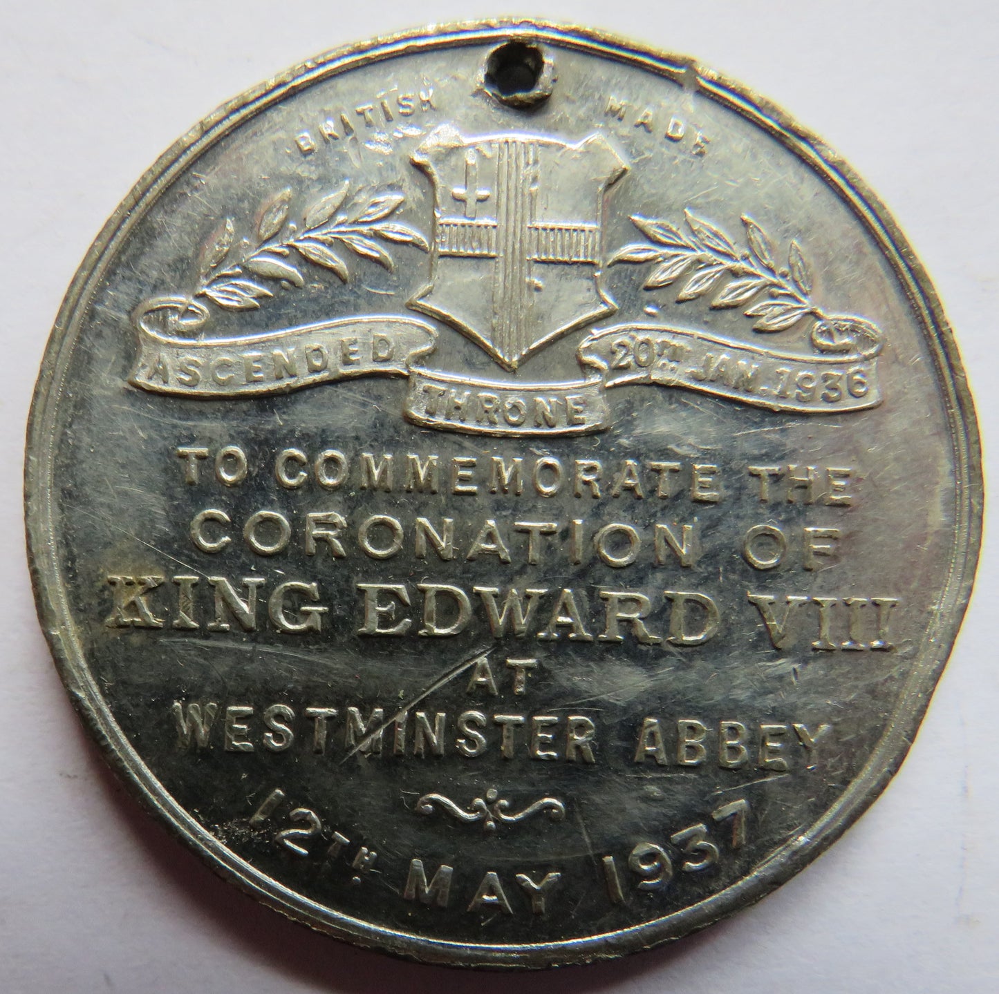 1937 King Edward VIII Coronation Medal Westminster