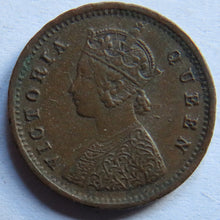 Load image into Gallery viewer, 1862 Queen Victoria India 1/12th Anna Coin
