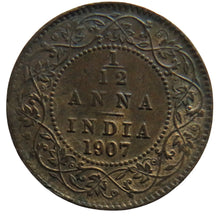 Load image into Gallery viewer, 1907 King Edward VII India 1/12th Anna Coin High Grade
