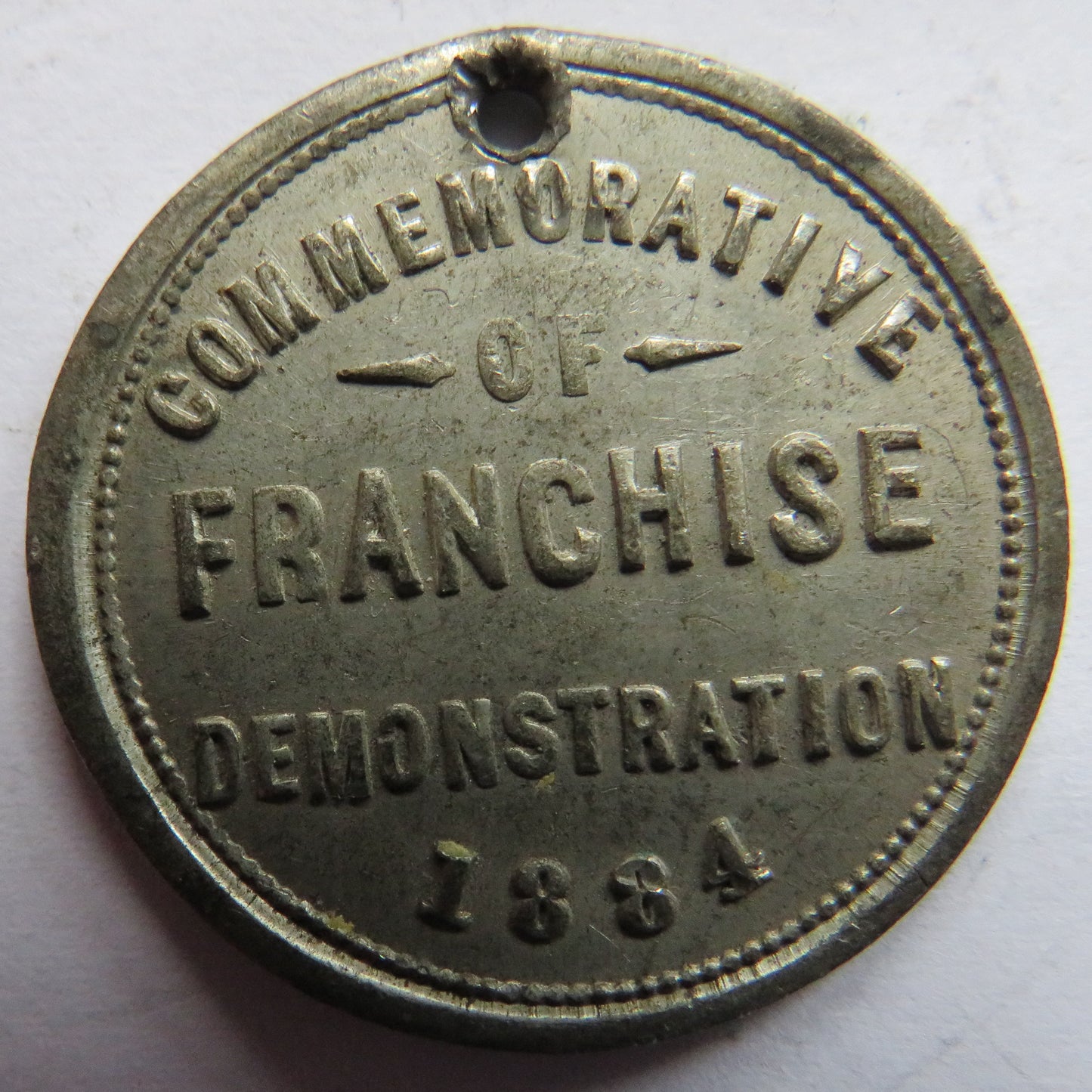 1884 William Gladstone Commemorative Medal Commemorative of Franchise Demonstration
