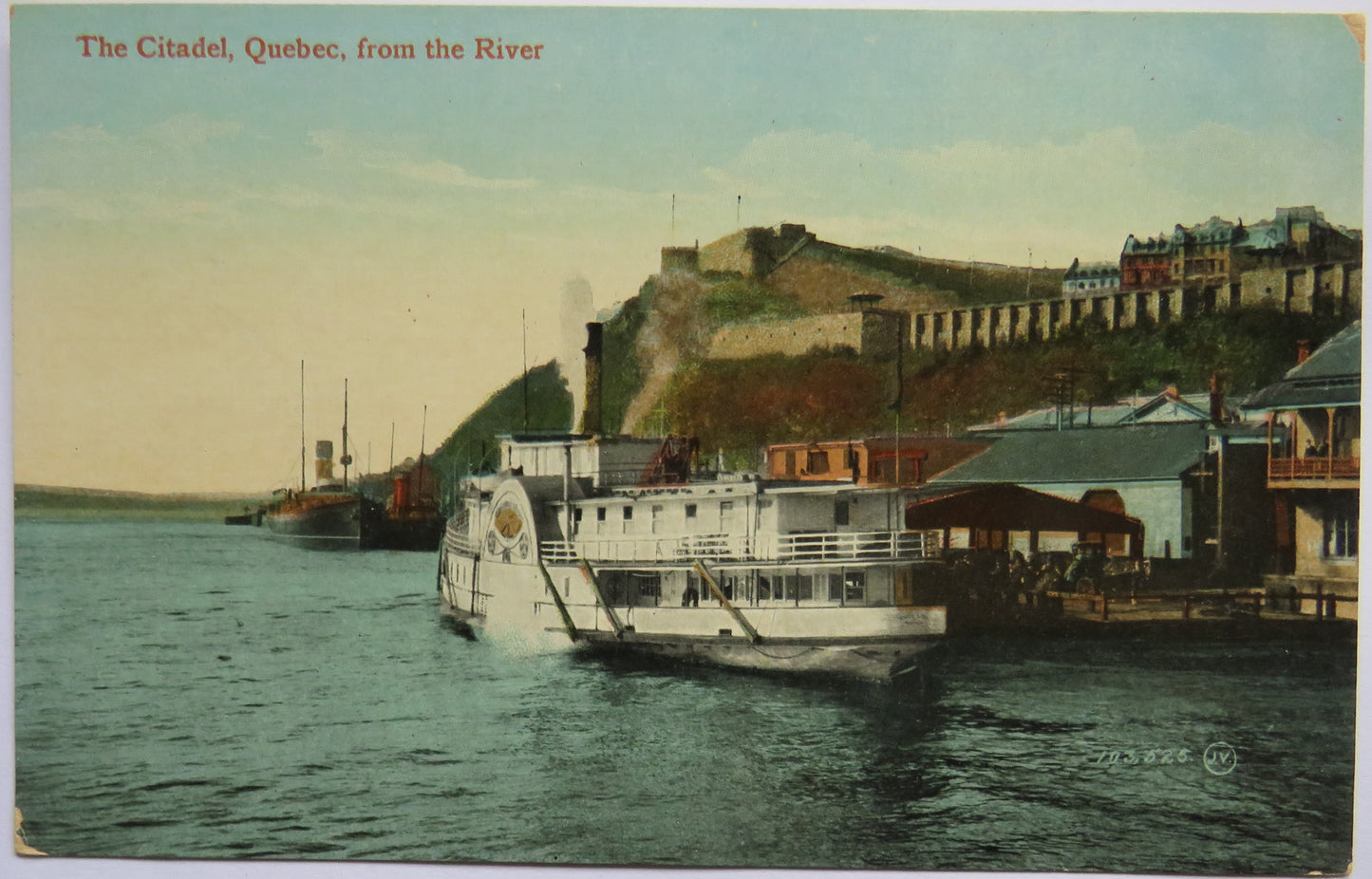 Vintage Shipping Postcard of The Citadel Quebec From The River