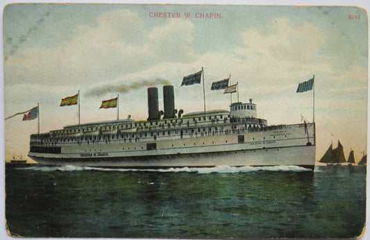 Vintage Shipping Postcard of Chester W Chapin