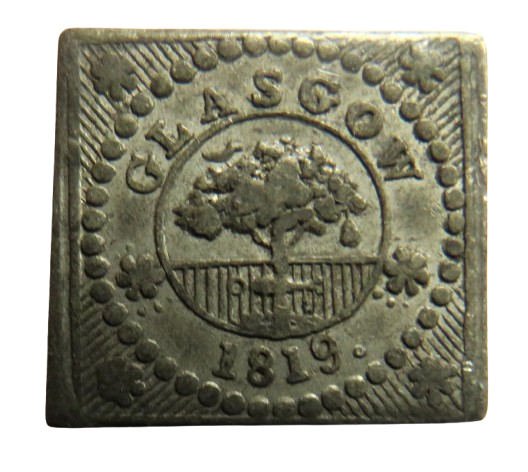 1819 Glasgow Scottish Church Communion Token In Excellent Condition