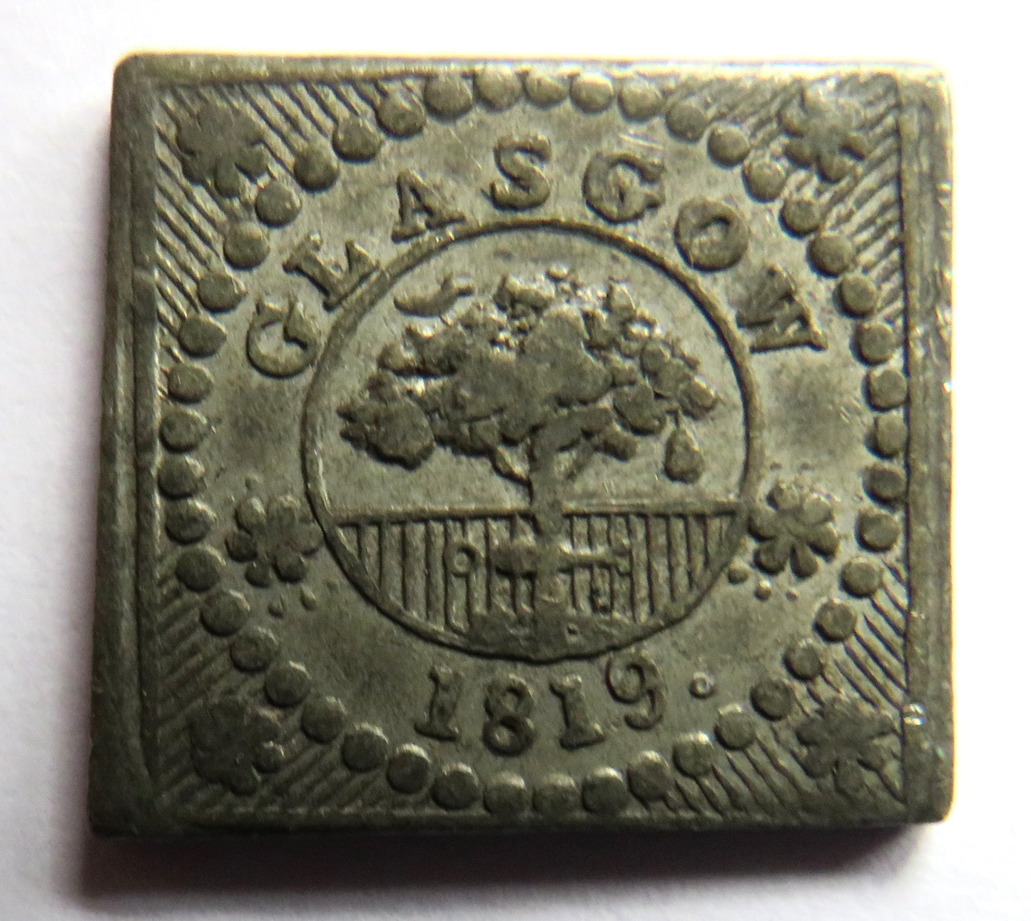 1819 Glasgow Scottish Church Communion Token In Excellent Condition