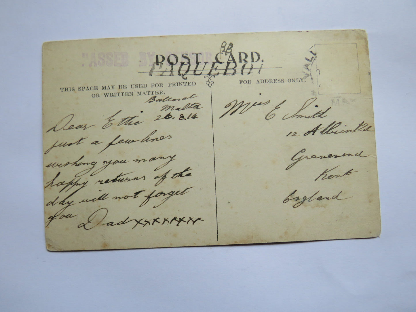 Vintage Shipping Postcard of "Bibby Line"