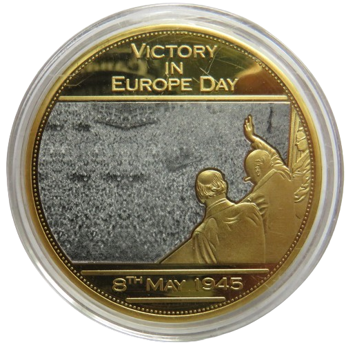 Victory In Europe Day 1945 Gold Plated Commemorative Coin