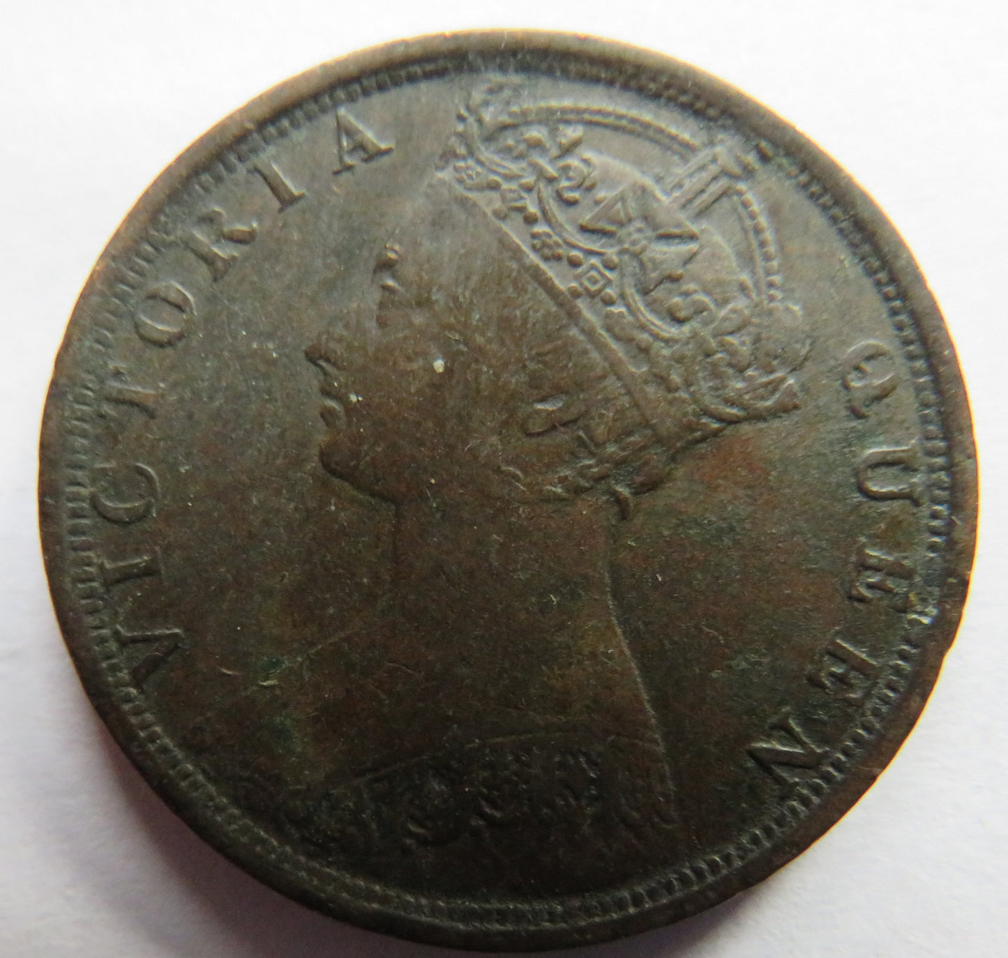 1901 Queen Victoria Hong Kong One Cent Coin