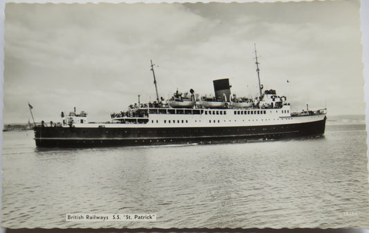 Vintage Shipping Postcard of British Railways S.S. "St Patrick"