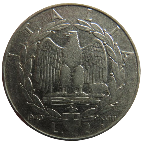 1940 Italy 2 Lire Coin