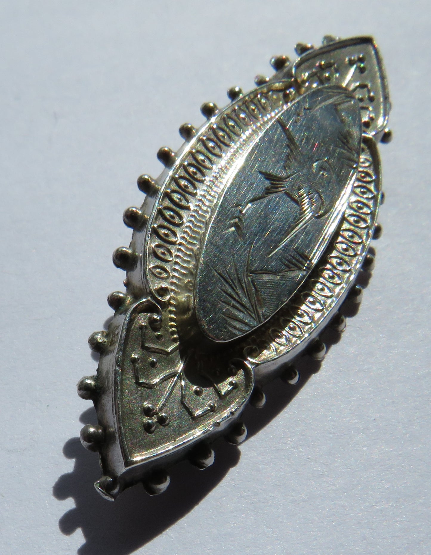 Antique Victorian Sterling Silver Bird Brooch Birmingham 1891