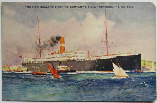 Vintage Postcard of The New Zealand Shipping Company's T.S.S. "Rotorua"