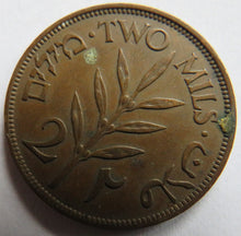 Load image into Gallery viewer, 1941 Palestine 2 Mils Coin
