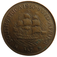 Load image into Gallery viewer, 1950 King George VI South Africa Halfpenny Coin
