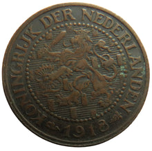 Load image into Gallery viewer, 1918 Netherlands 2 &amp; 1/2 Cents Coin
