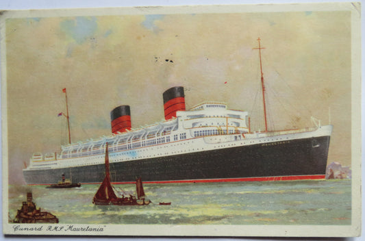Vintage Postcard of Cunard R.M.S. /RMS "Mauretania" 1956