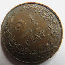 Load image into Gallery viewer, 1906 Netherlands 2 &amp; 1/2 Cents Coin
