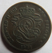 Load image into Gallery viewer, 1871 Belgium 2 Centimes Coin
