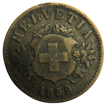 Load image into Gallery viewer, 1859 Switzerland 20 Rappen Coin
