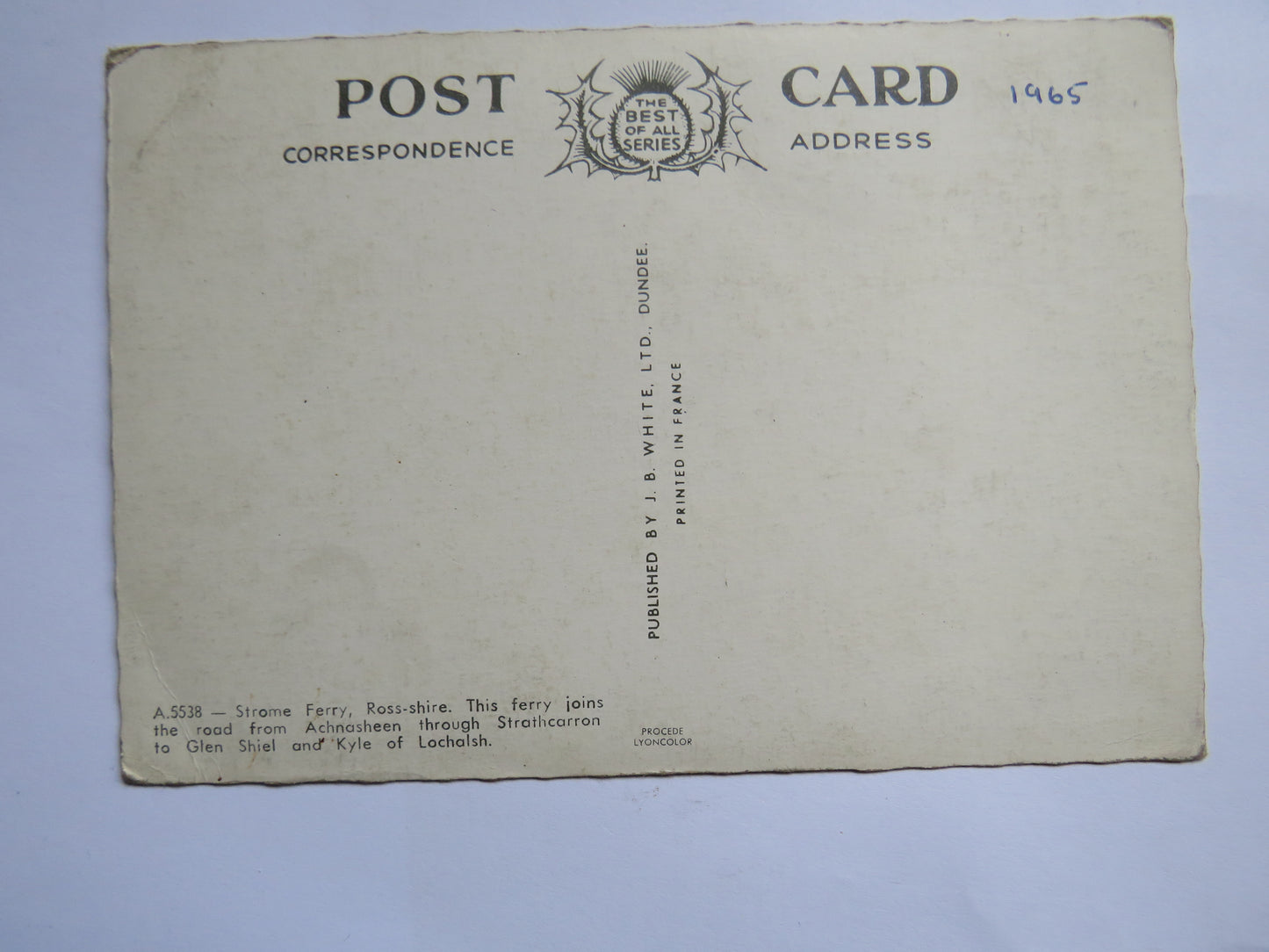 Vintage Postcard of Strome Ferry, Ross-Shire