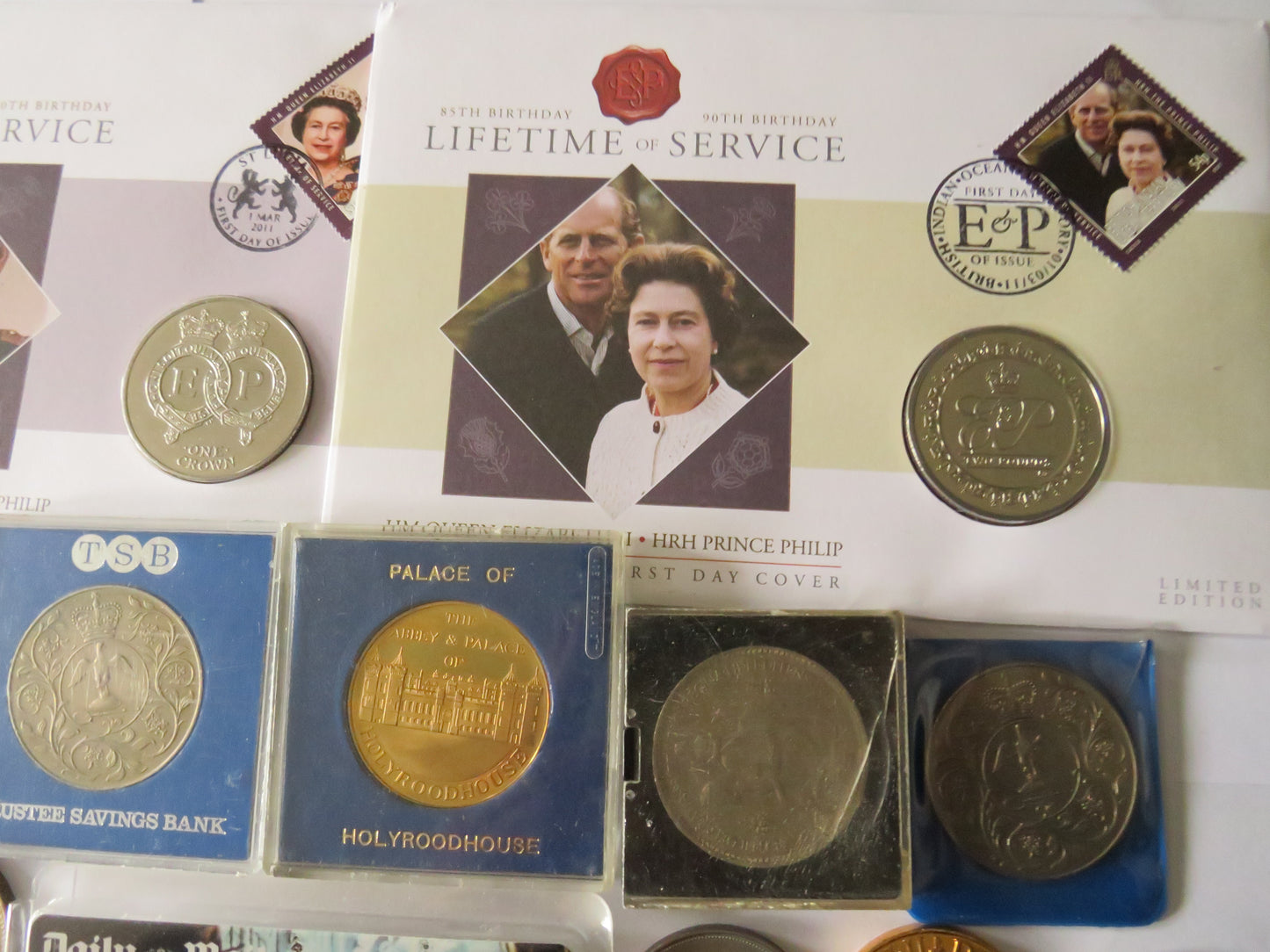 Large Collection of 50 Mainly UK Commemorative Crown Coins Some Others