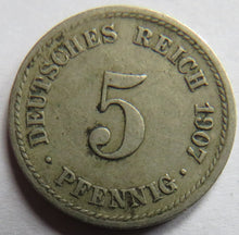 Load image into Gallery viewer, 1907-F Germany 5 Pfennig Coin
