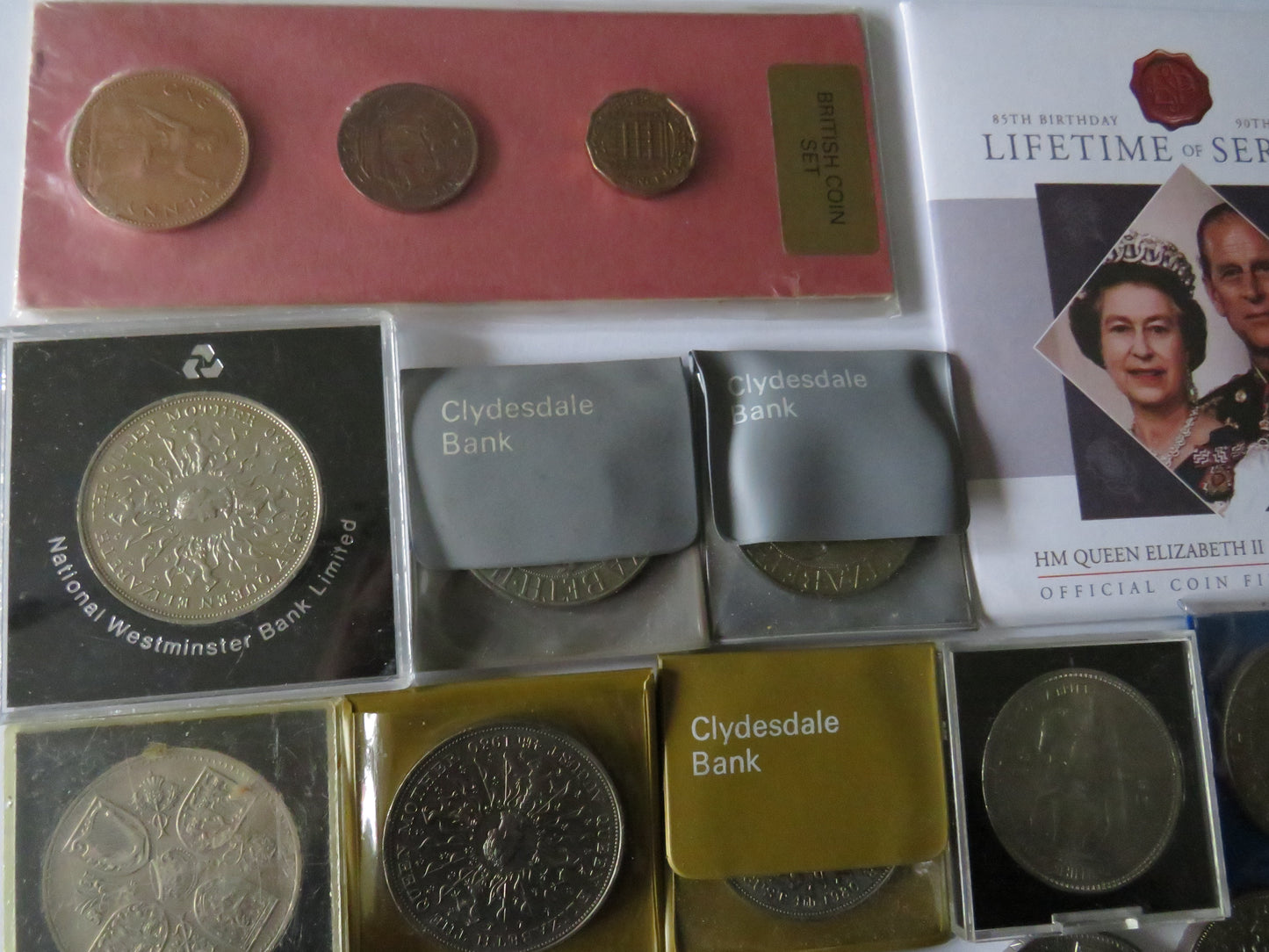 Large Collection of 50 Mainly UK Commemorative Crown Coins Some Others