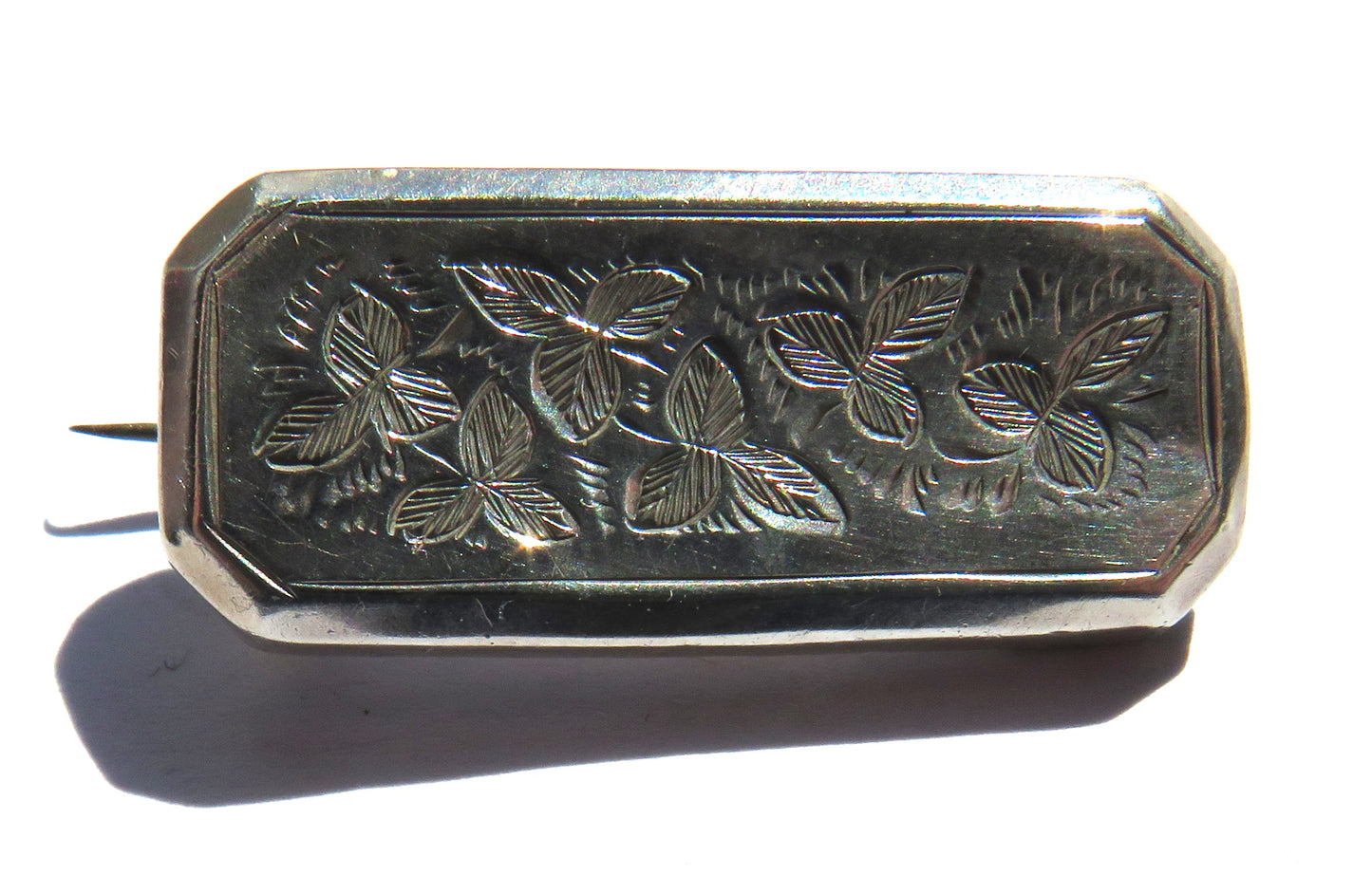 Antique Silver Floral Brooch