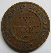 Load image into Gallery viewer, 1919 King George V Australia One Penny Coin
