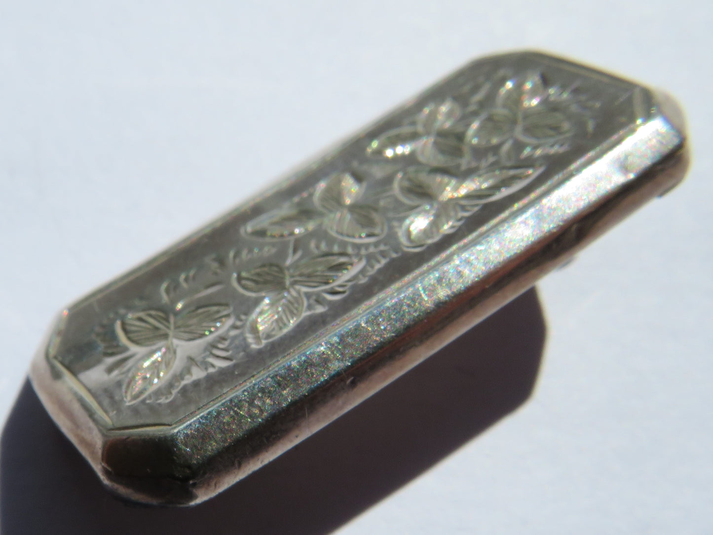 Antique Silver Floral Brooch