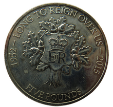 Load image into Gallery viewer, 2015 Jersey £5 Coin - Long To Reign Over Us
