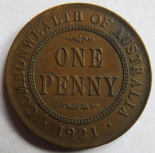 Load image into Gallery viewer, 1921 King George V Australia One Penny Coin
