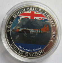 Load image into Gallery viewer, British Military Aircraft Boeing Flying Fortress Silver Plated Commemorative Coin
