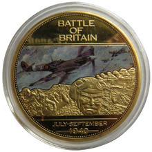 Load image into Gallery viewer, 1940 Battle of Britain Gold Plated Commemorative Coin
