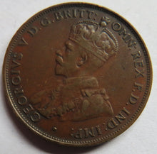 Load image into Gallery viewer, 1934 King George V Australia One Penny Coin
