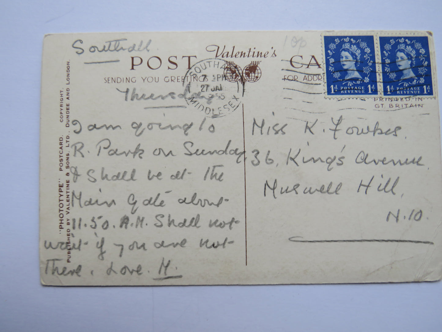 Vintage Postcard of Poynings and Dykes Hills, Near Hove and Brighton