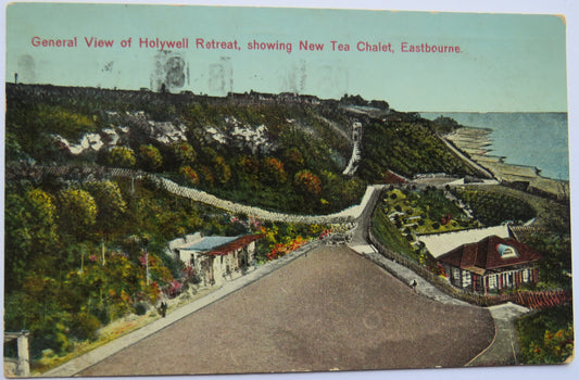 Vintage Postcard of New Tea Chalet, Eastbourne 1926